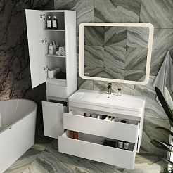 Style Line Мебель для ванной подвесная Атлантика 100, Люкс антискрейч, PLUS – фотография-3